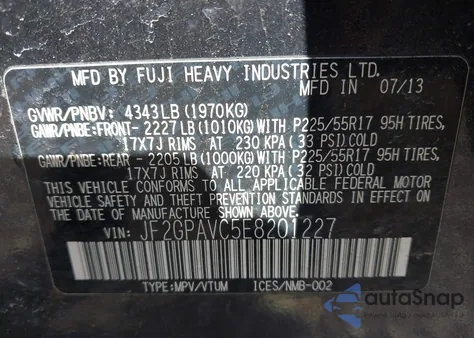 2014 Subaru Xv Crosstrek 2.0 Premium z USA, uszkodzony, nr VIN JF2GPAVC5E8201227